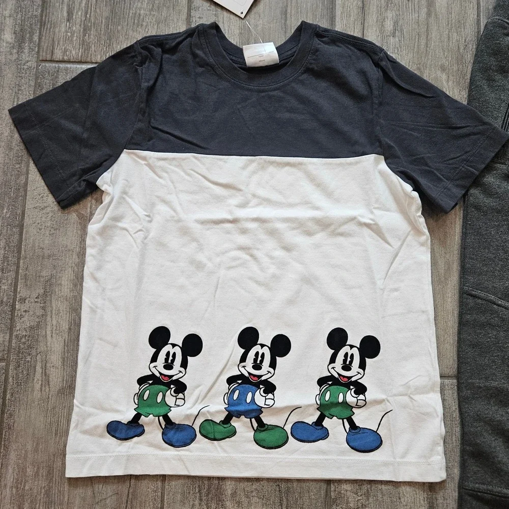 Hanna Andersson Mickey Mouse Shirt Pants Set Kids 8 Tee Joggers Disney Outfit